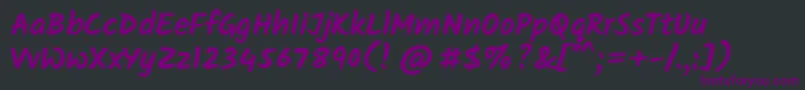 KalamBold Font – Purple Fonts on Black Background