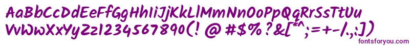 KalamBold Font – Purple Fonts on White Background