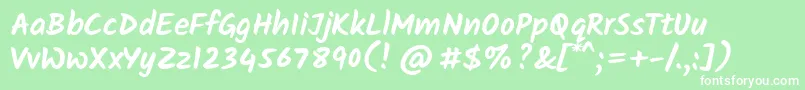 KalamBold Font – White Fonts on Green Background