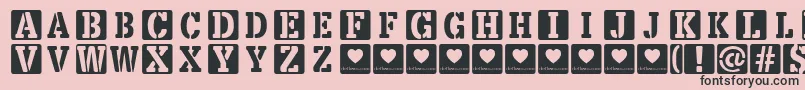 フォントLoveBoxDemo – ピンクの背景に黒い文字