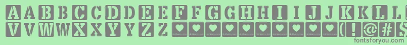 LoveBoxDemo Font – Gray Fonts on Green Background