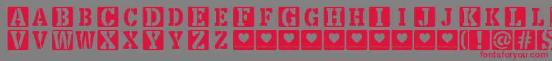 fuente LoveBoxDemo – Fuentes Rojas Sobre Fondo Gris