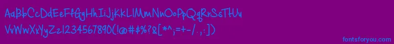 Police CashewAppleAleBold – polices bleues sur fond violet