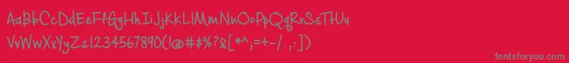 CashewAppleAleBold Font – Gray Fonts on Red Background