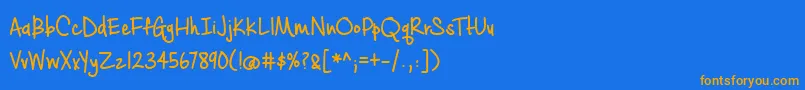 CashewAppleAleBold Font – Orange Fonts on Blue Background