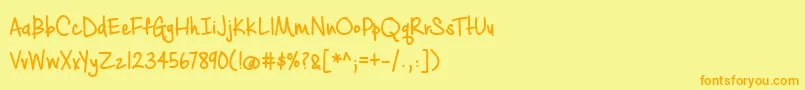 Шрифт CashewAppleAleBold – оранжевые шрифты на жёлтом фоне