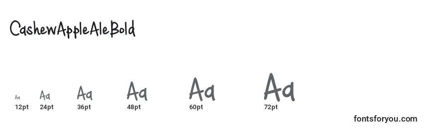 CashewAppleAleBold Font Sizes