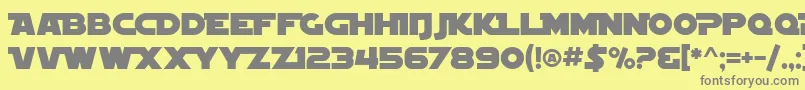 SfDistantGalaxyAlternate Font – Gray Fonts on Yellow Background