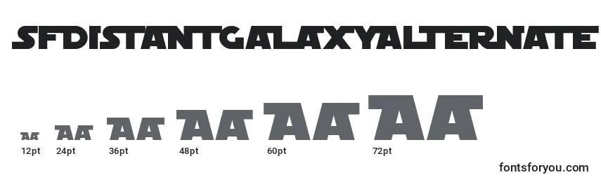 SfDistantGalaxyAlternate Font Sizes