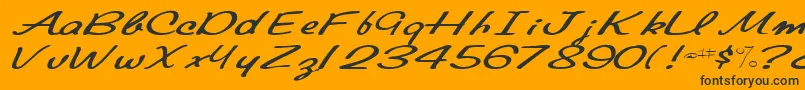 Elainefont81RegularTtext Font – Black Fonts on Orange Background