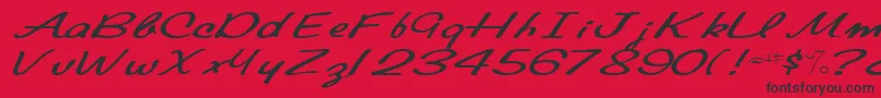 Elainefont81RegularTtext Font – Black Fonts on Red Background