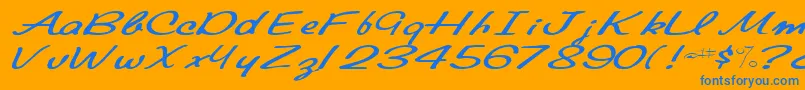 Elainefont81RegularTtext Font – Blue Fonts on Orange Background