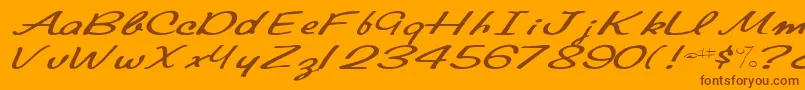 Elainefont81RegularTtext Font – Brown Fonts on Orange Background