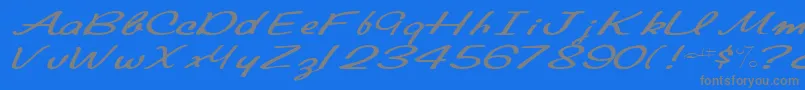 Elainefont81RegularTtext Font – Gray Fonts on Blue Background