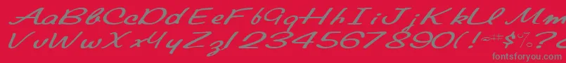 Elainefont81RegularTtext-Schriftart – Graue Schriften auf rotem Hintergrund