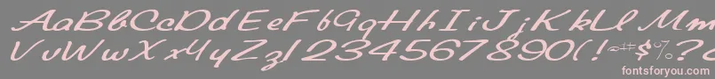 Elainefont81RegularTtext Font – Pink Fonts on Gray Background