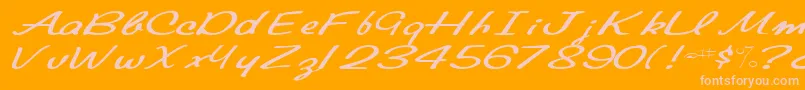 Elainefont81RegularTtext Font – Pink Fonts on Orange Background