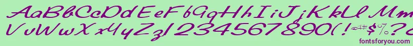 Elainefont81RegularTtext Font – Purple Fonts on Green Background