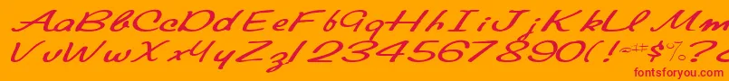 フォントElainefont81RegularTtext – オレンジの背景に赤い文字