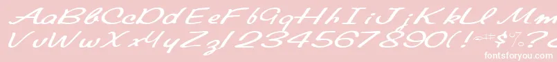 Elainefont81RegularTtext-Schriftart – Weiße Schriften auf rosa Hintergrund