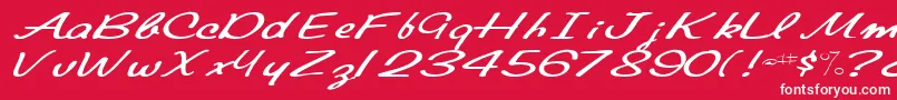 Elainefont81RegularTtext Font – White Fonts on Red Background