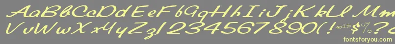 Elainefont81RegularTtext Font – Yellow Fonts on Gray Background