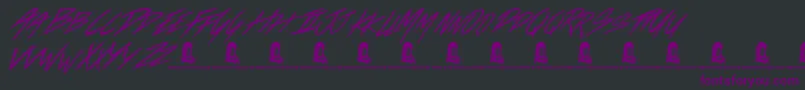 LoadsOfLove-fontti – violetit fontit mustalla taustalla