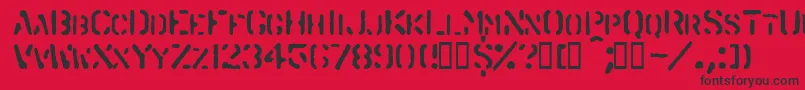 Spraystencil Font – Black Fonts on Red Background