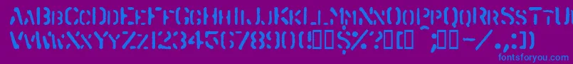 Spraystencil-fontti – siniset fontit violetilla taustalla