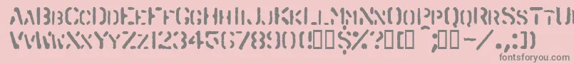 Spraystencil-Schriftart – Graue Schriften auf rosa Hintergrund