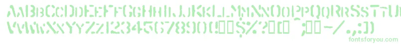 Spraystencil Font – Green Fonts on White Background