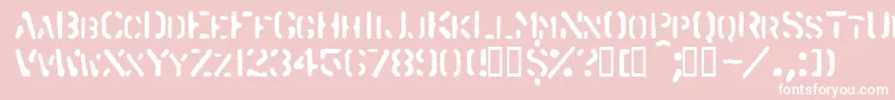 Spraystencil Font – White Fonts on Pink Background