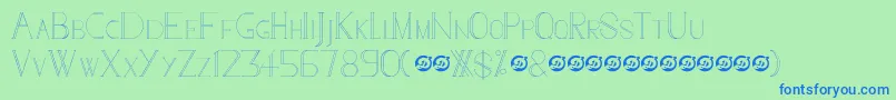 GoToTheSky Font – Blue Fonts on Green Background