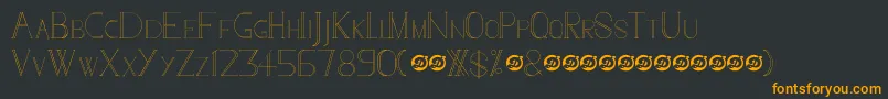 Шрифт GoToTheSky – оранжевые шрифты на чёрном фоне
