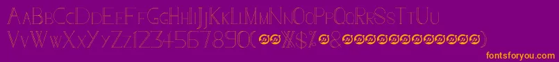 GoToTheSky Font – Orange Fonts on Purple Background