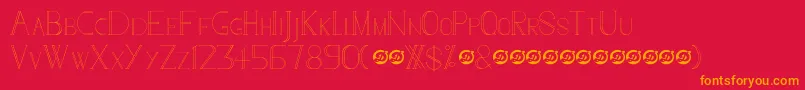 GoToTheSky Font – Orange Fonts on Red Background