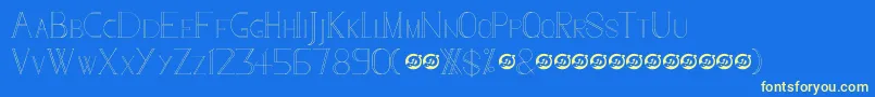 GoToTheSky Font – Yellow Fonts on Blue Background