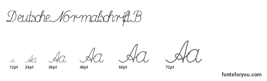 DeutscheNormalschriftB Font Sizes