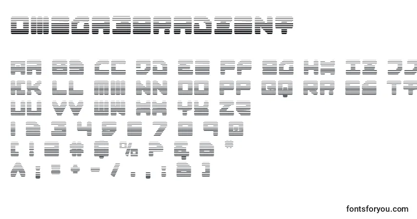 Omega3Gradient Font – alphabet, numbers, special characters