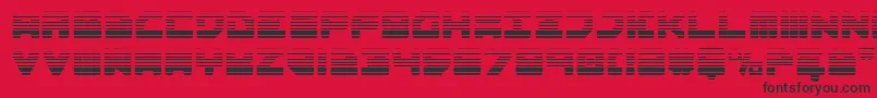 フォントOmega3Gradient – 赤い背景に黒い文字