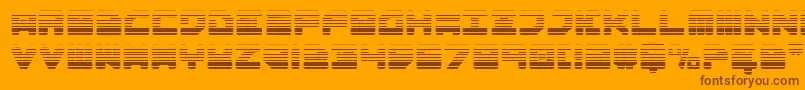 Omega3Gradient Font – Brown Fonts on Orange Background