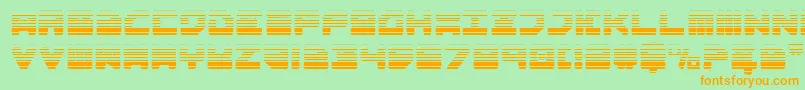 Шрифт Omega3Gradient – оранжевые шрифты на зелёном фоне