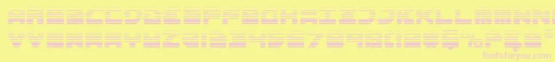 Omega3Gradient Font – Pink Fonts on Yellow Background