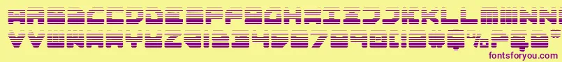 Omega3Gradient Font – Purple Fonts on Yellow Background