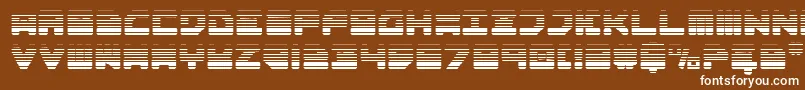 Omega3Gradient-fontti – valkoiset fontit ruskealla taustalla