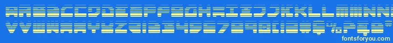 Omega3Gradient-fontti – keltaiset fontit sinisellä taustalla