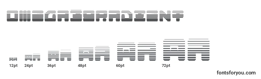 Omega3Gradient Font Sizes