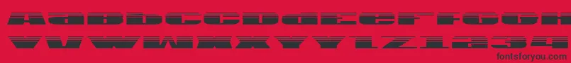 Usag-Schriftart – Schwarze Schriften auf rotem Hintergrund