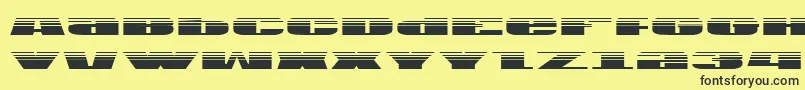 フォントUsag – 黒い文字の黄色い背景