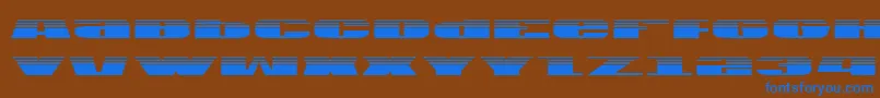 Usag Font – Blue Fonts on Brown Background